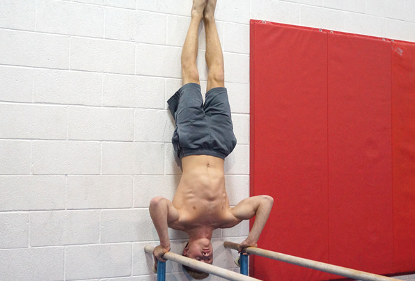 Wall Handstand Push-Up