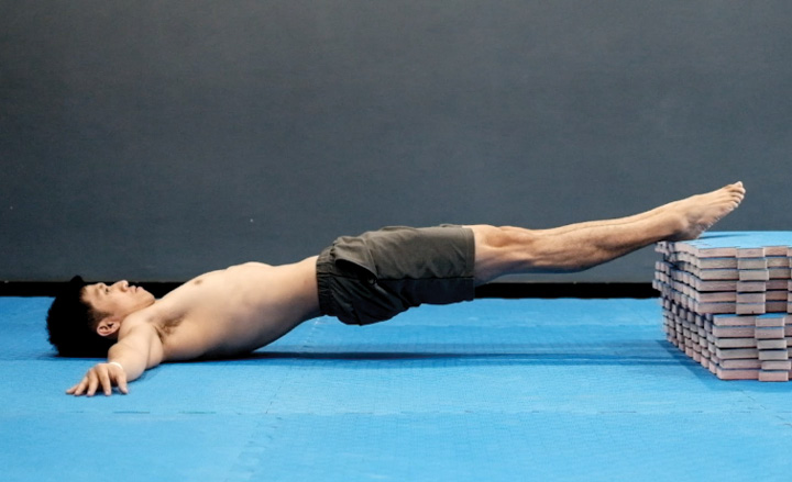 Elevated Supine Posterior Pelvic Tilt End