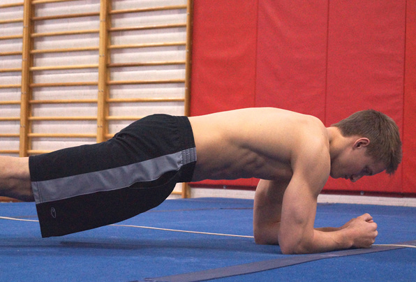 Chinese Handstand 5 Forearm Plank Posterior Pelvic Tilt