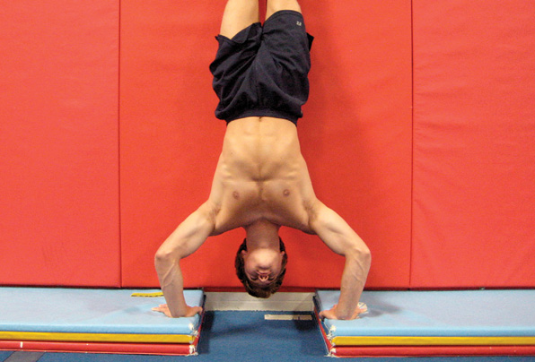 Elevated Headstand Push-Up