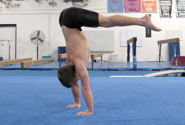 Standing Straddle Press Handstand