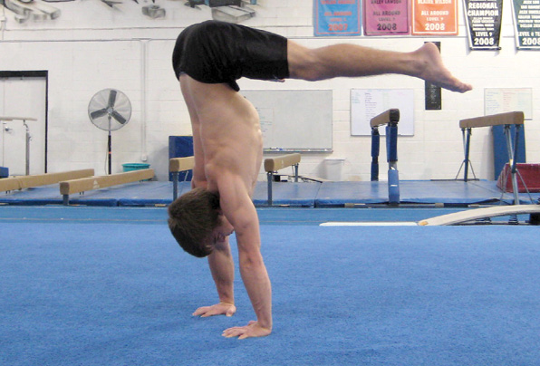 Standing Straddle Press Handstand