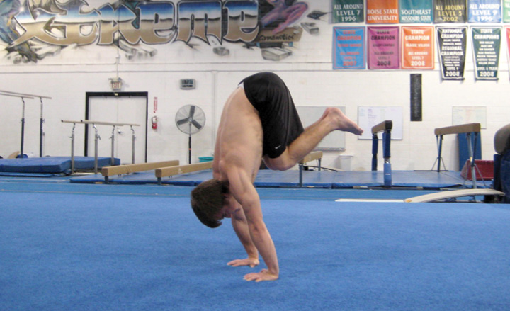 Standing Tuck Press Handstand 1 Standing Tuck Press Handstand Beginning