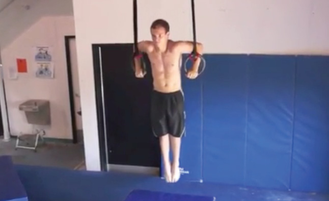 Assisted Negative Muscle-Up Beginning