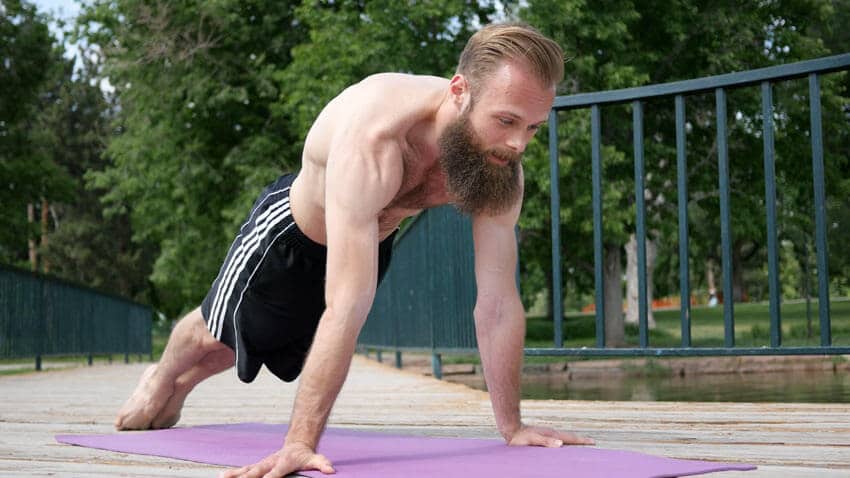 Christopher Sommer’s athlete demonstrates how to do scapular shrugs.