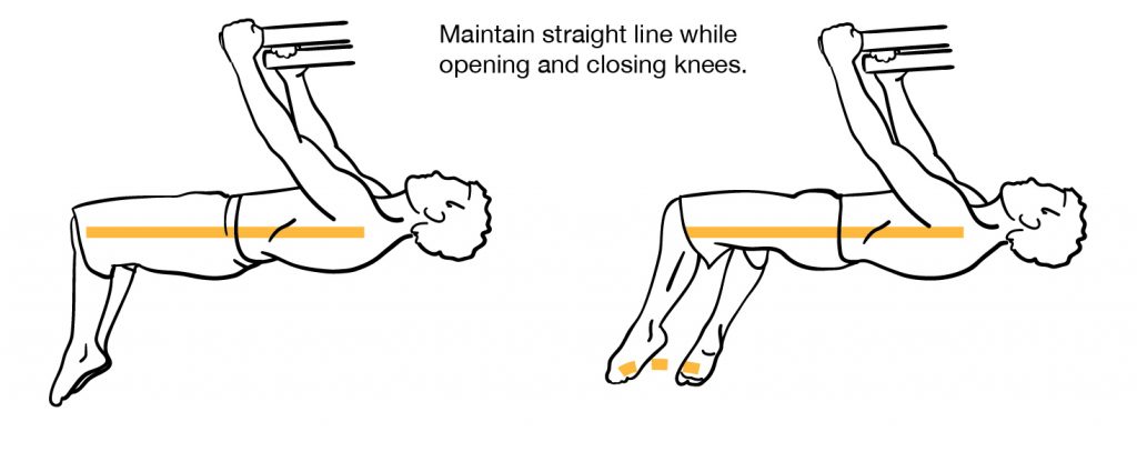 half straddle front lever scissor