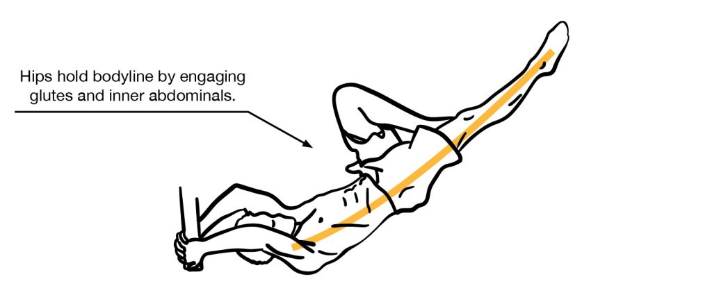 negative single leg body lever