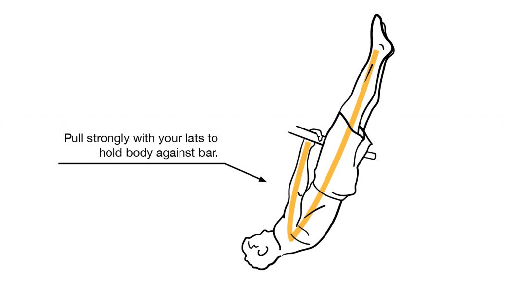 single bar inverted hang