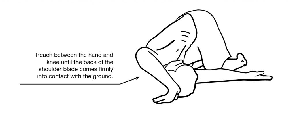 reach underneath stretch addresses upper traps