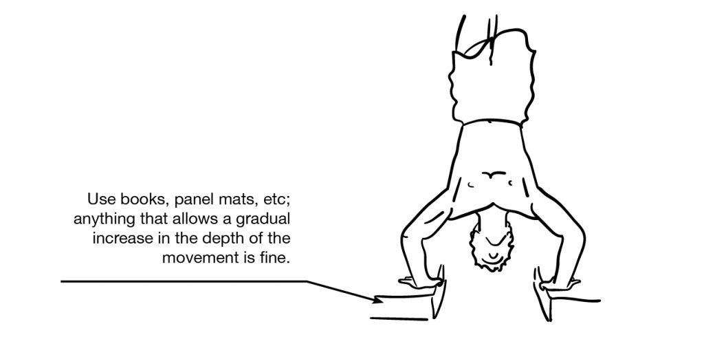 elevated headstand push-up