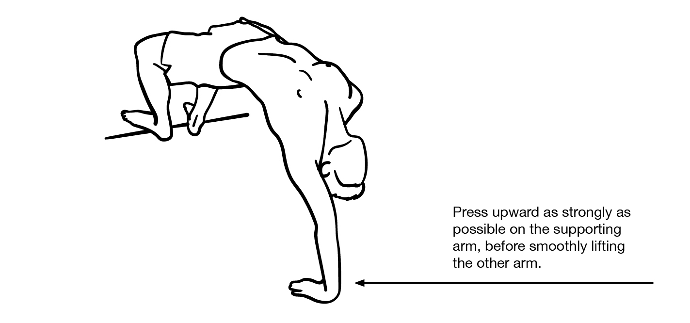 Elevated Thoracic Bridge Hip Tap