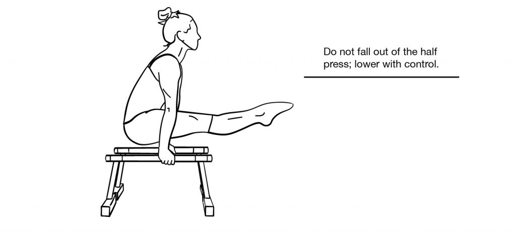 Eccentric Half Press Handstand to L-Sit