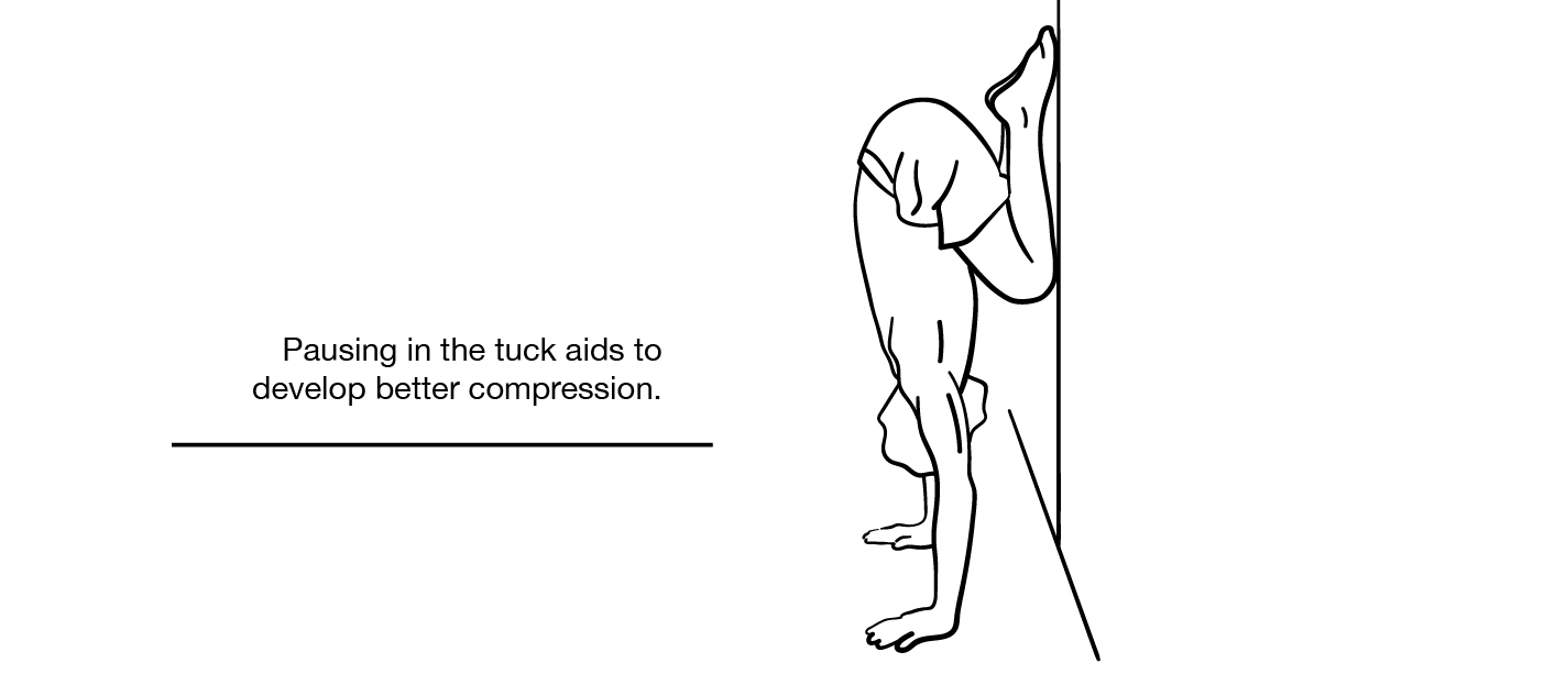 Sliding Tuck Press Handstand