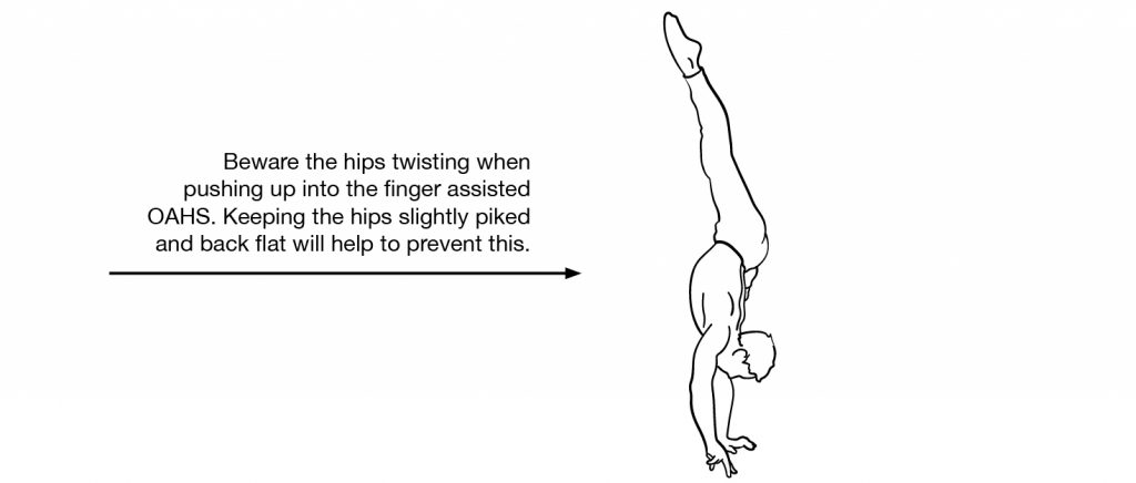 3 Finger 1 Arm Handstand