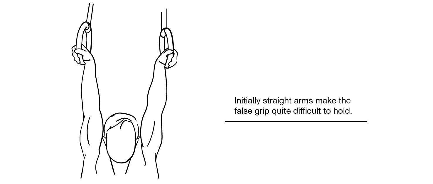 False Grip Straight Arm Hang